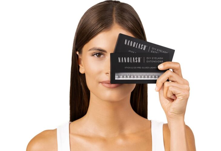 Cílios em tufos pré-colados DIY para extensão de cílios em casa nanolash
