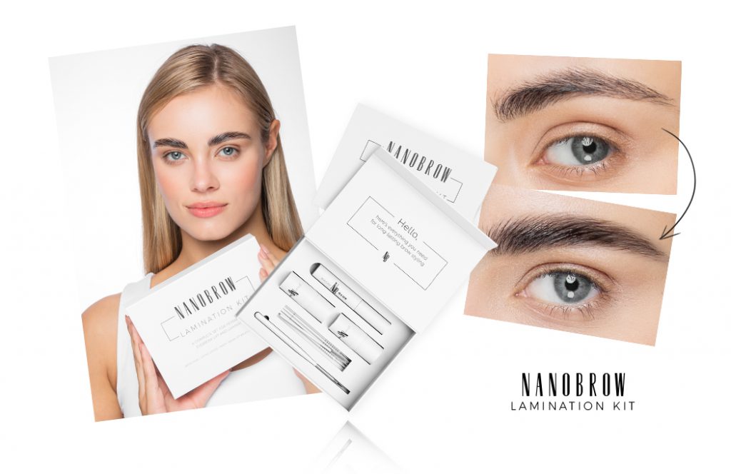 nanobrow Kit de laminação de sobrancelhas para uso doméstico