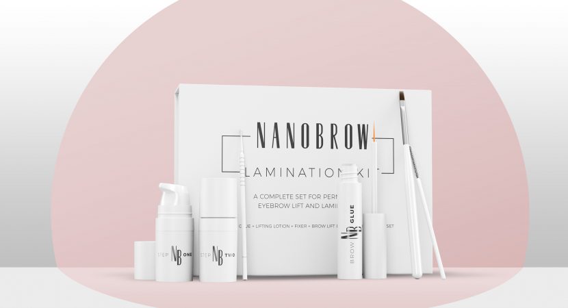 Kit de laminação de sobrancelhas para uso doméstico nanobrow
